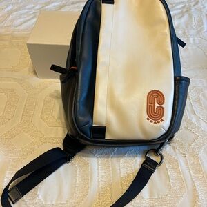 Coach Black and Cream Men's Edge Backpack